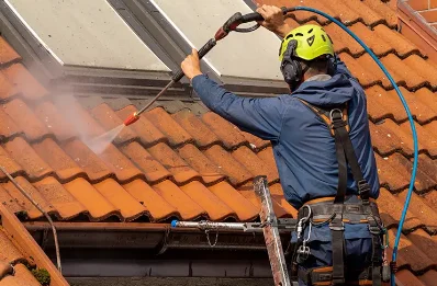 Démoussage et hydrofuge de toiture à Monteneuf